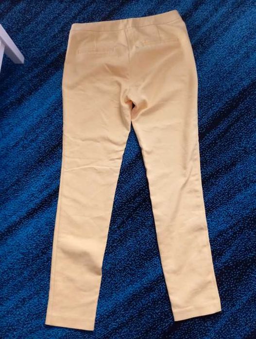 Zara Basic.M.Spodnie do kostek- żółte.Wiosna,lato.