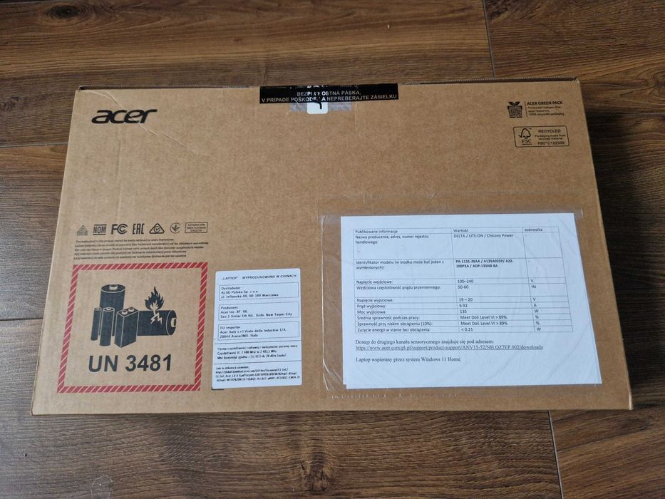 NOWY Laptop Gamingowy ACER NITRO V 15 ANV15-52 / i5-13420H / RTX5050 / Gwarancja