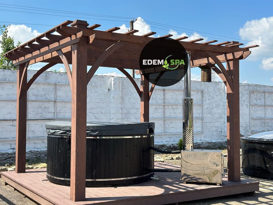 Спа купіль з джакузі! Чан на дровах! Вуличне джакузі! Виробництво