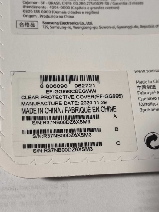 Etui SAMSUNG Clear Protective Cover Galaxy S21+ EF-GG996CBEGWW Czarny