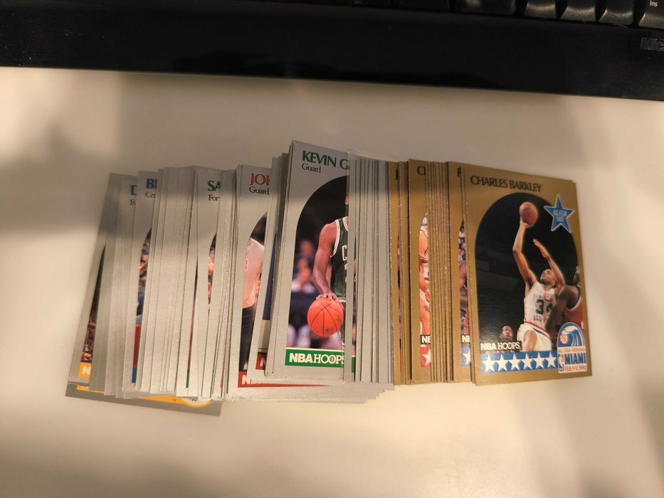 karty NBA Hoops 90-91 - 313 sztuk - base oraz inserty, gwiazdy