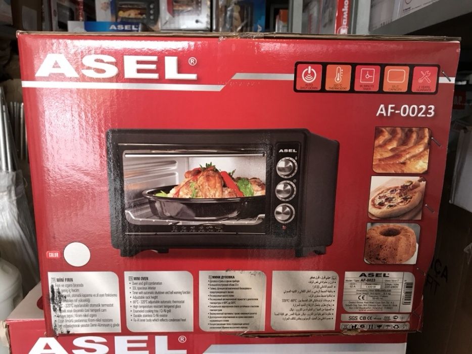 Духовка электрическая,электропечь Asel 33л AF-33-23 (Турция)все виды !