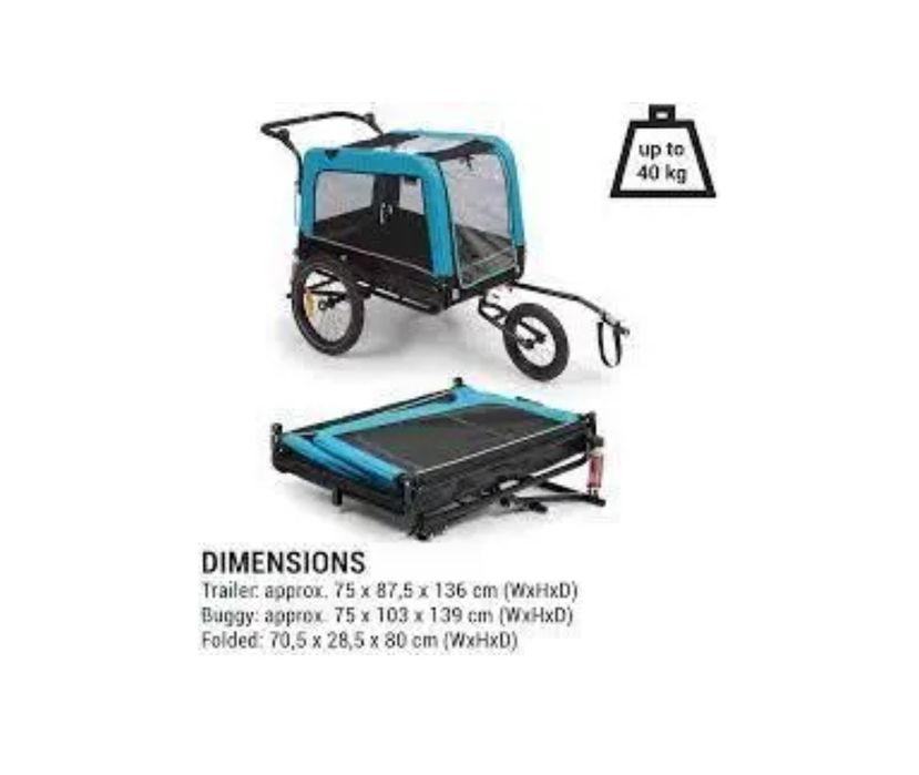 Причіп для собак Klarfit Husky Vario 2-в-1 Німеччина