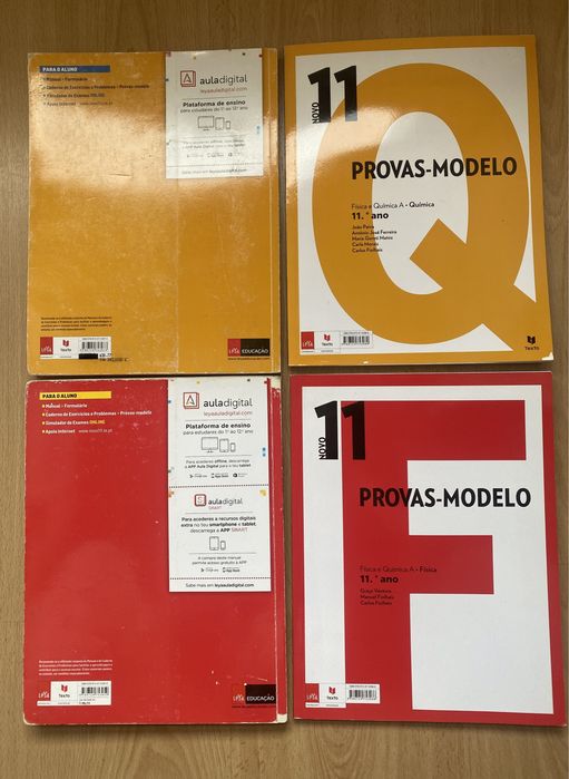 Manuais 11 F e 11 Q e caderno de atividades