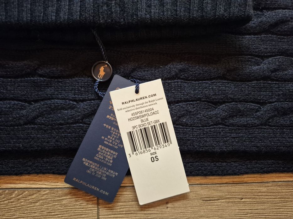 Czapka Szalik Rękawiczki Zestaw Komplet Ralph Lauren