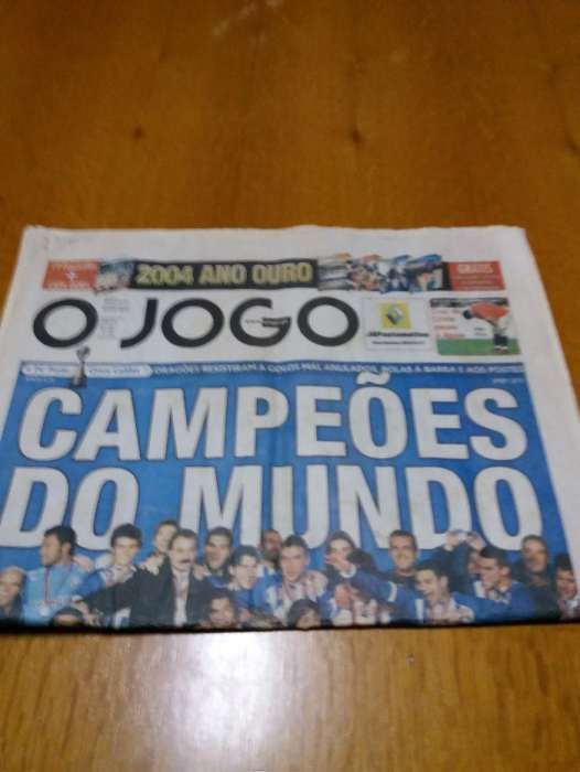 Jornal O Jogo,13/12/2004 - Porto Campeão do Mundo