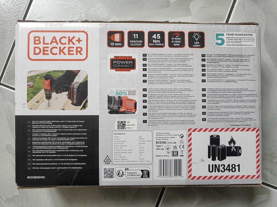 NOWA Wiertarko - wkrętarka Black Decker Wkrętarka BCD382 2Ah 18V