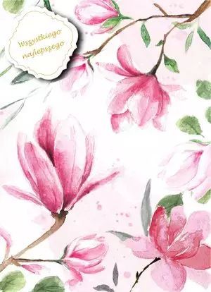 Karnet B6 z dowieszką magnolia. Henry