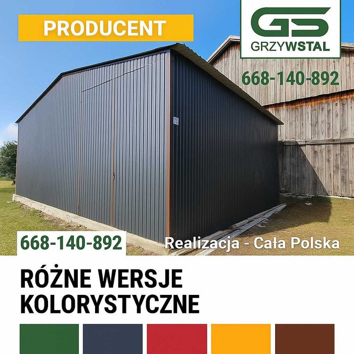 Garaż Blaszak |Konstrukcja|Magazyn| Wiata | Hala Stalowa – GRZYWSTAL