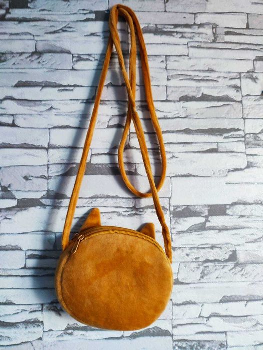 Сумочка детская с котиком плюшевая