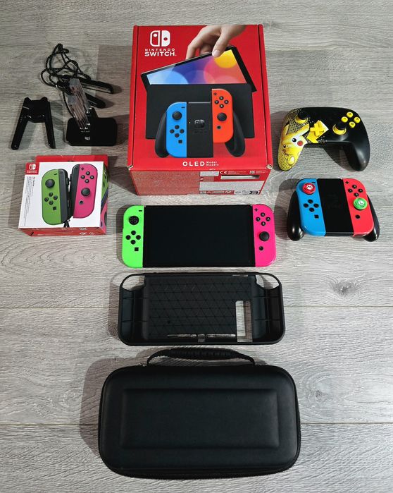 NINTENDO Switch Oled / Gry / Kierownica  / Zestaw na prezent!