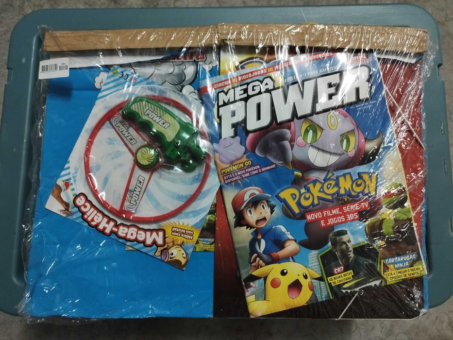 Pack de revistas seladas Mega Power com brinde + capa pokémon