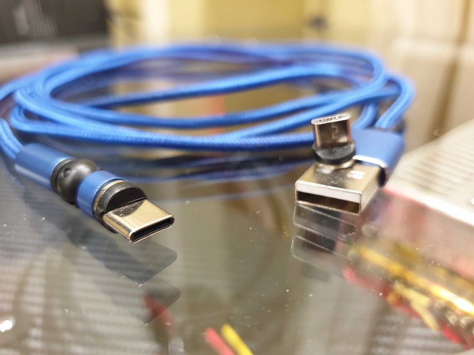 Магнитный кабель Topk для зарядки Type-C , Micro , длина 2 метра