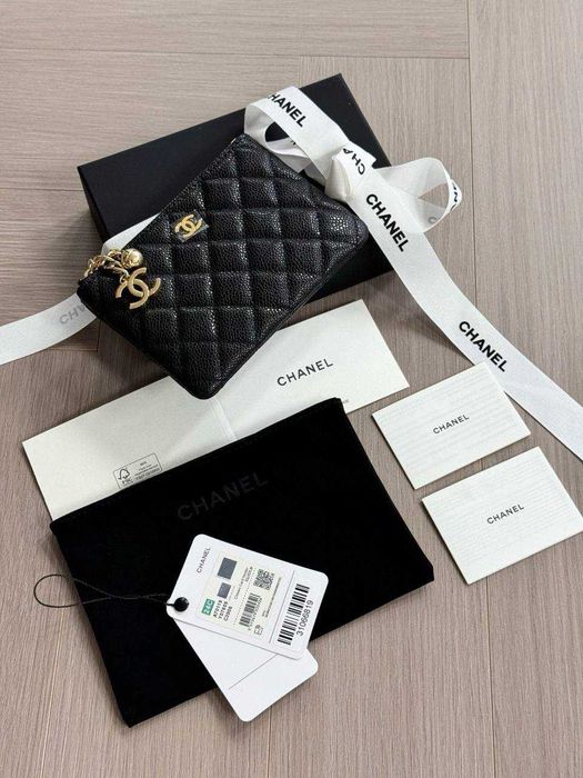Portfel Chanel ze skóry typu caviar