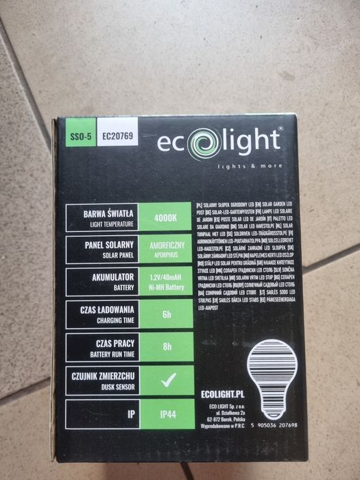 Lampa solarna Led