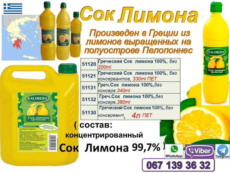 Сок лимона ,сiк лимона