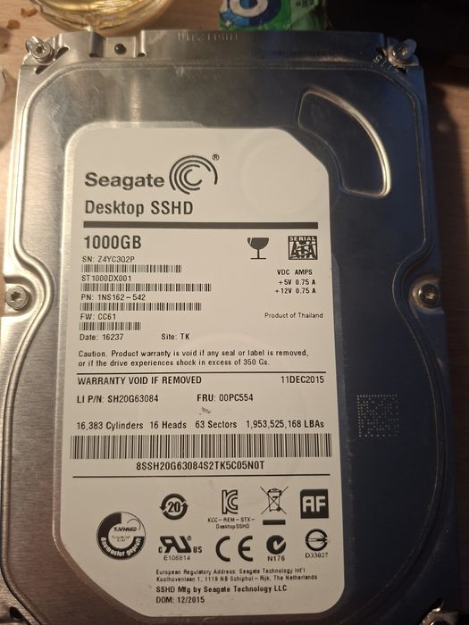 Dysk SSHD 1000GB  Seagate