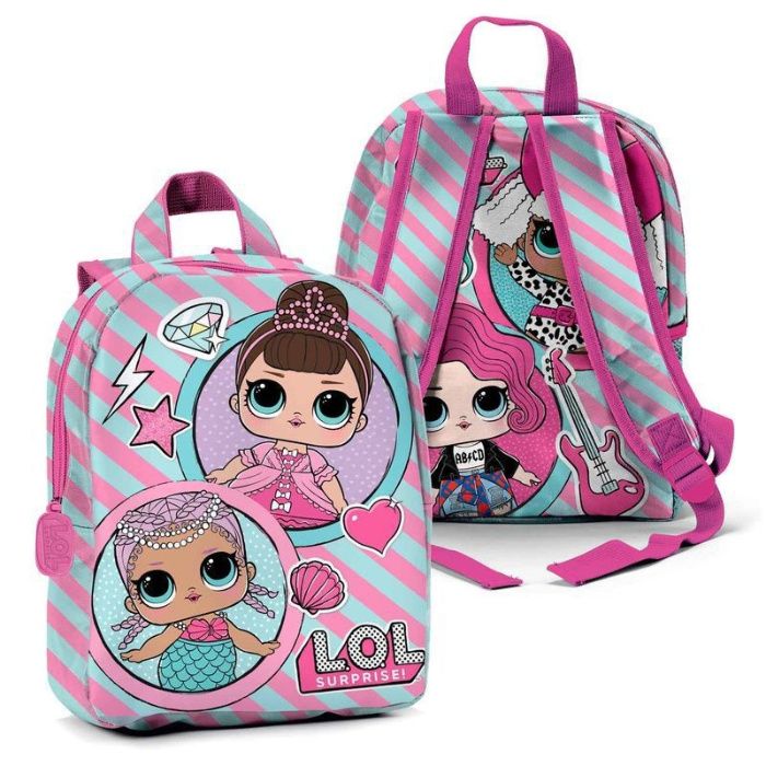 mochilas reversiveis lol e minnie