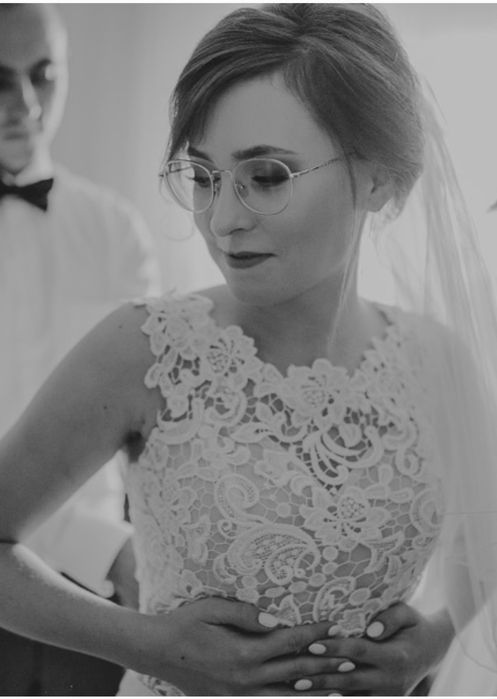 Suknia ślubna MS Moda lekka prosta i elegancka 164cm