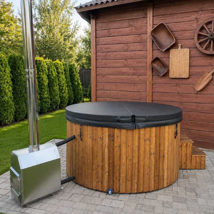 Balia ogrodowa z jacuzzi | Hydromasaż | Piec | Transport gratis