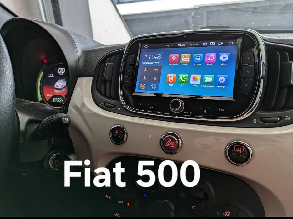 Rádio Fiat 500 Android 14 com GPS (Novo)