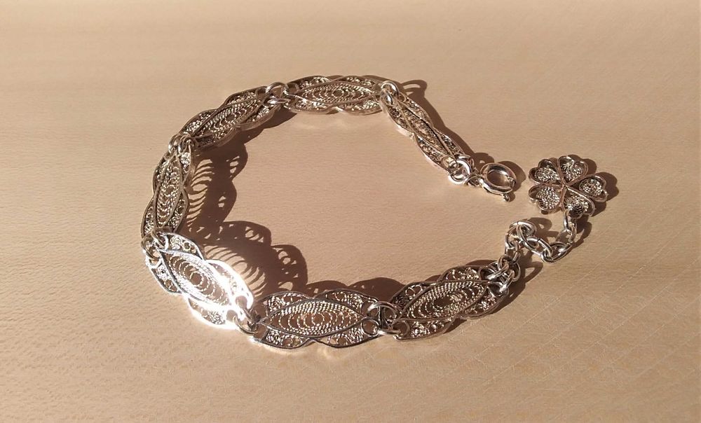Bransoletka srebro 21 cm