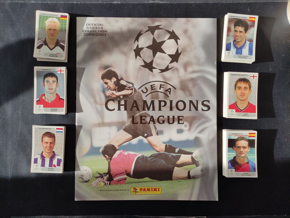 Caderneta completa liga campeões 2000/2001 panini