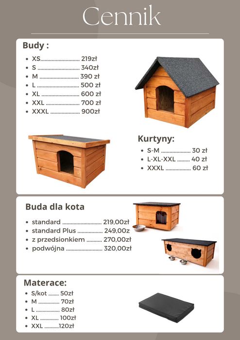 Buda dla psa XL OWCZAREK NIEM, ocieplana, solidna, super jakość