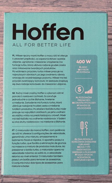 Nowy Mikser ręczny Hoffen 400W
