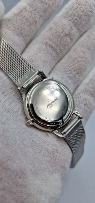 Atlantic Elegance  - szafir, bransoleta mesh - Swiss Made