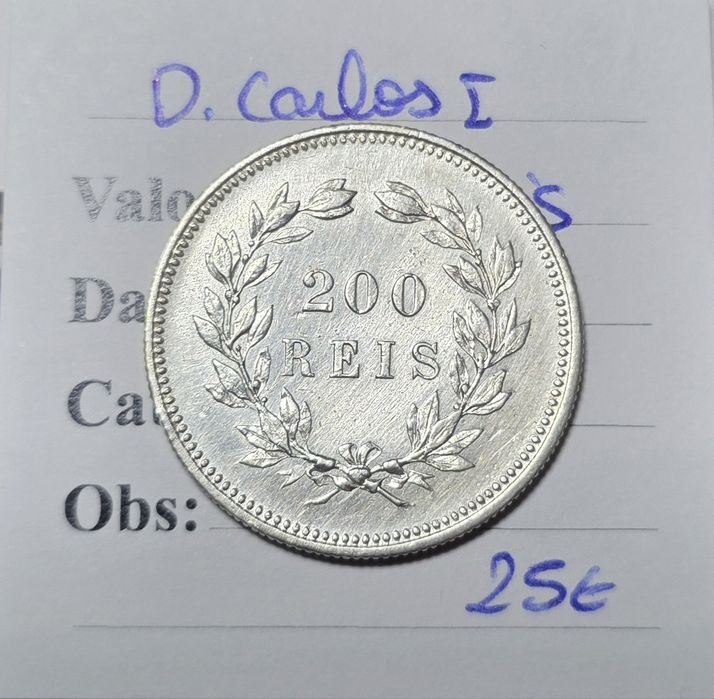 200 reis 1891 D.carlos i MBC