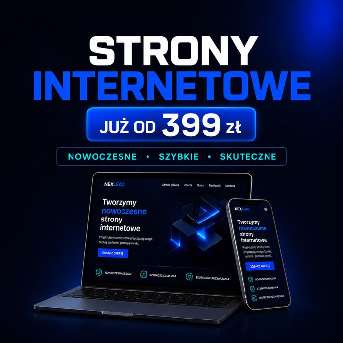 Tworzenie stron internetowych od 399 zł | nowoczesne WWW