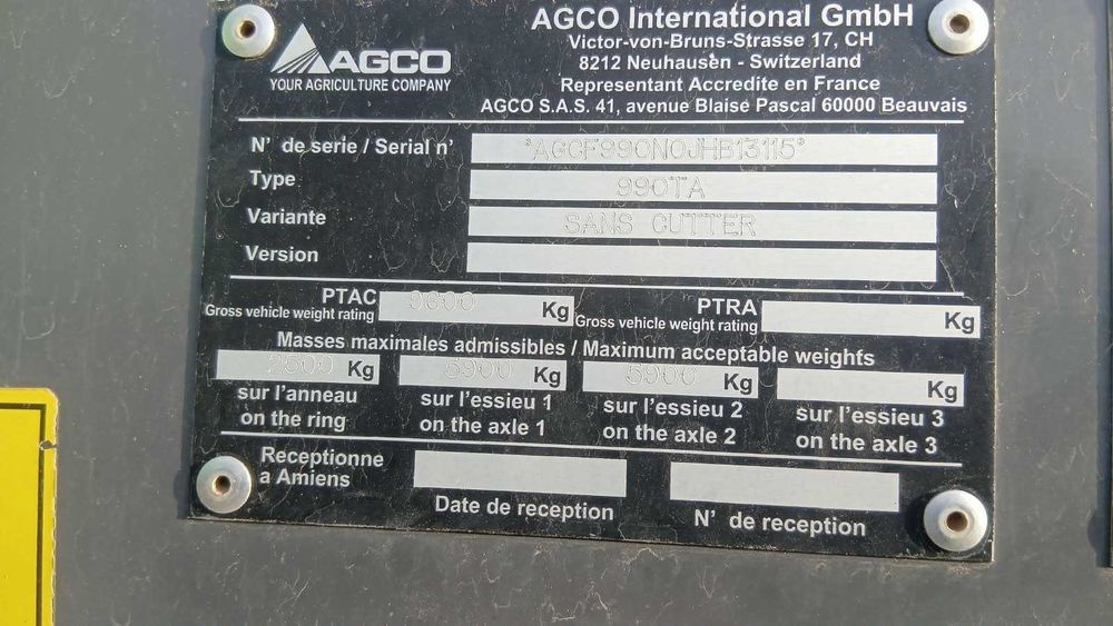 Enfardadeira Fendt 990N formato 80x90