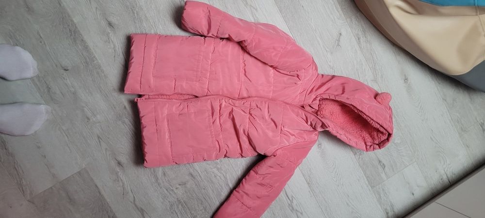 Kurtka dla dziewczynki zimowa różowa 122