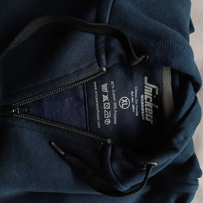 SNICKERS  bluza z kapturem na zamek GRANATOWA 2801