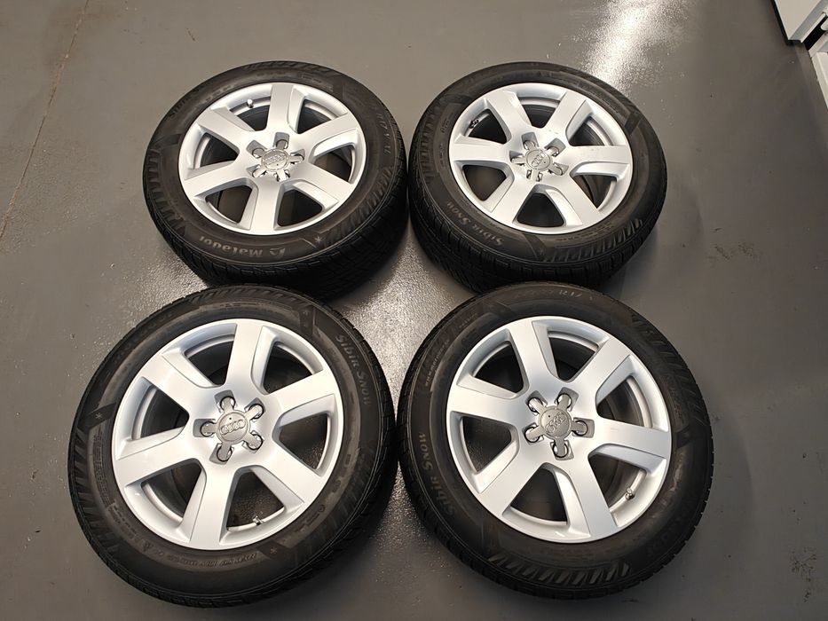 Koła zimowe 17cali 5x112 Audi A4, A5, A6 opony 9mm JAK NOWE!!!