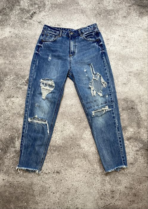 Женские рваные джинсы Pull & Bear S бойфренды
