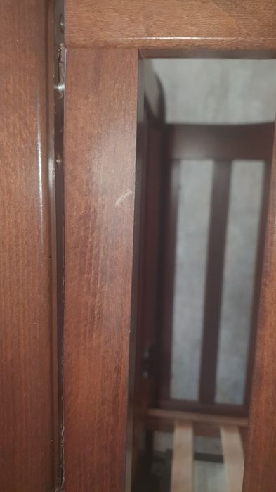 Дитяче ліжечко з маятником та ящиком + матрас, колір оріх Veres