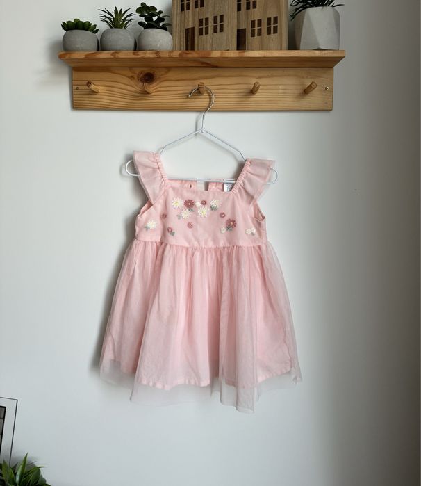 Сукня на рік 12 міс плаття рожеве фатін вишивка carters платье годик