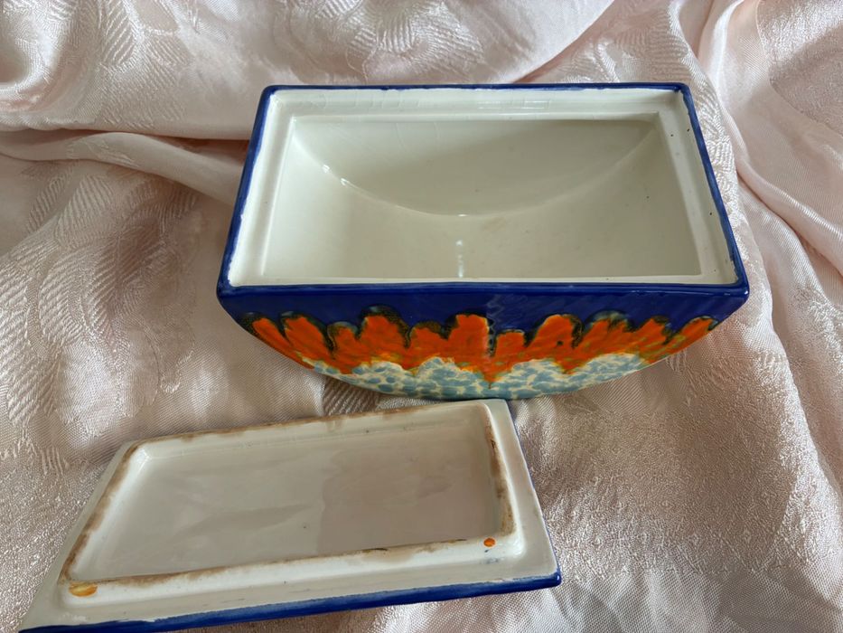 Antiga Bomboneira / Caixa Art Déco - Cerâmica Lusitânia Coimbra (Anos 50/60)
