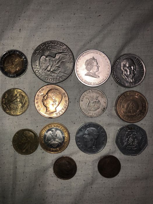 Монеты разные зарубежные