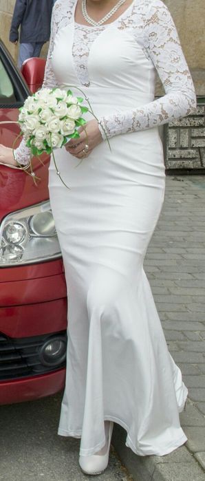 Suknia ślubna, sukienka ecru