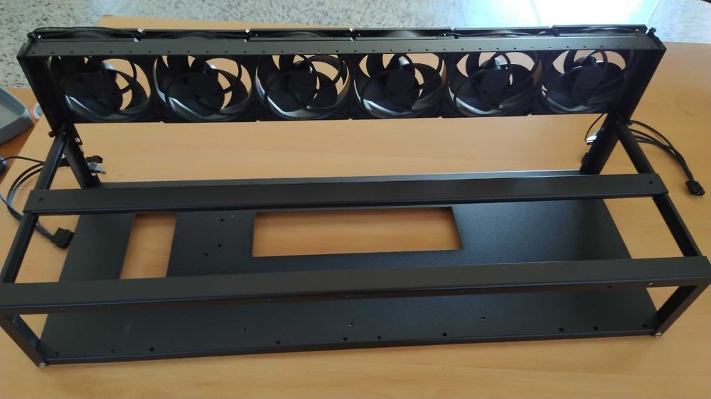 Mining Rig Frame Rack for Mining, Supports up to 12 GPUs &amp; 2 PSUs64284428203137122