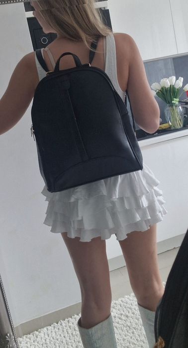 Plecak gruba skora eko czarny