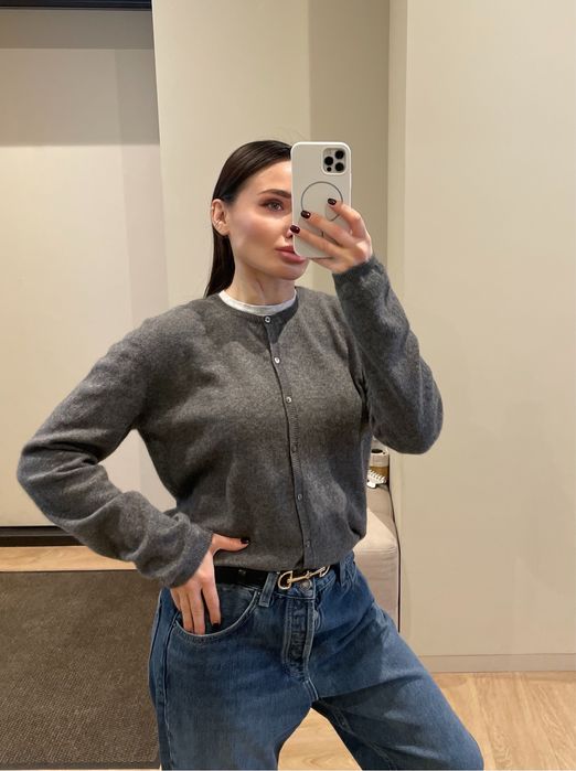 100 % кашемір люкс бренд M/L сірий стиль cos massimo