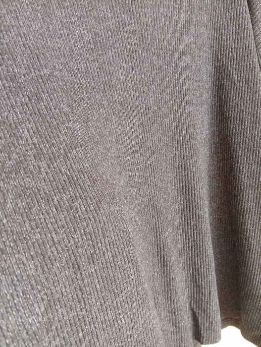 Melanżowy sweter z golfem w prążek oversize damski