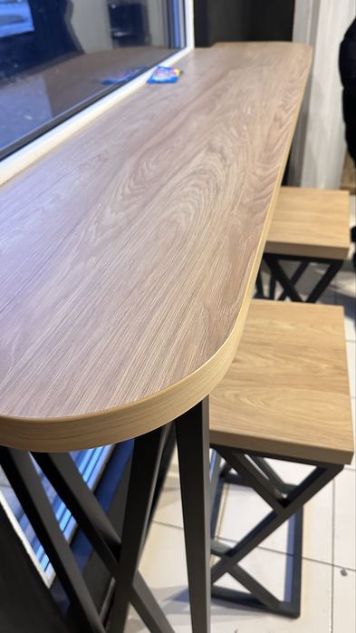 Барний стіл + 2 стільці в стилі лофт