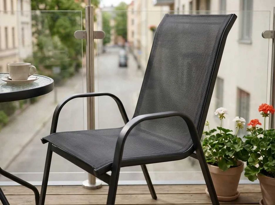 Meble Ogrodowe na Balkon Taras Zestaw Stolik + 2 Krzesła Nowe