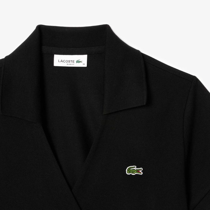Жіноча кофта стрейч поло на запах Lacoste