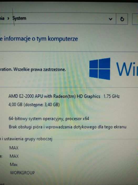 LAPTOP LENOVO B575E 4GB RAM 2X1,75GHZ 500GB HHD, Radeon HD 7340